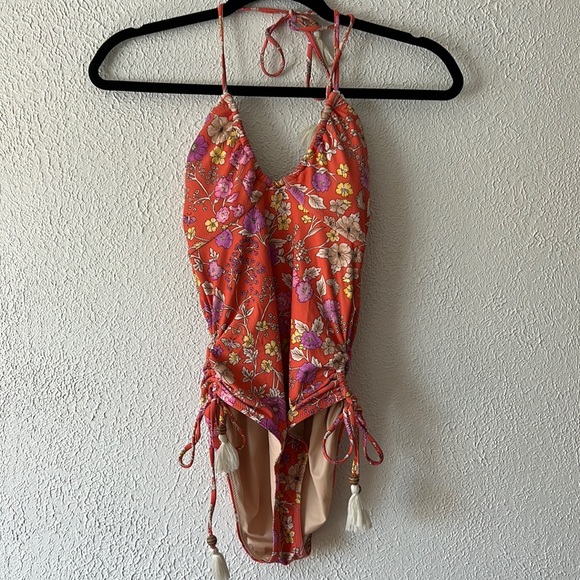 Spell Floral Orange One Piece Swimsuit - Picture 8 of 14